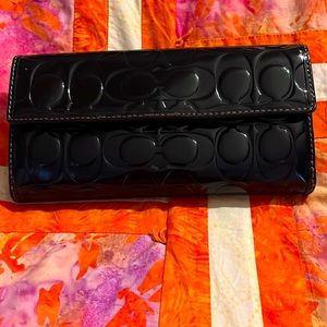 Patent leather coach wallet!  EUC